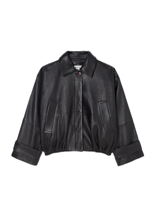 leather blouson jacket | black Róhe | 420-11-248001_308 BLACK